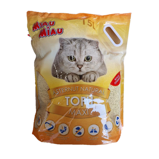 Așternut Igienic pentru Pisici Miau Miau Tofu Vanilie 15 L