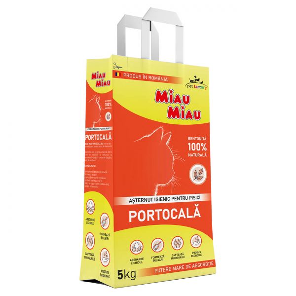 Așternut Igienic pentru Pisici Miau Miau Portocală 5 L