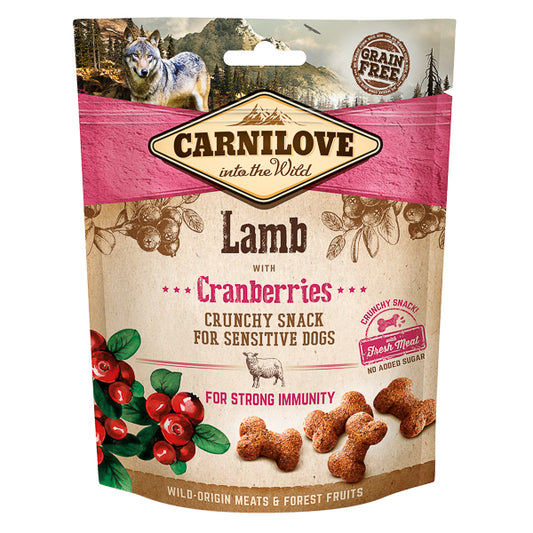 Recompense pentru Câini Carnilove Dog Crunchy Snack Lamb with Cranberries 200 g