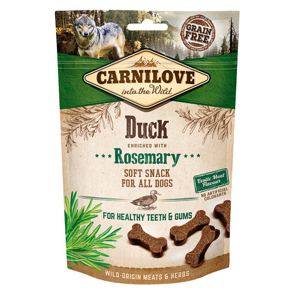 Recompense pentru Câini Carnilove Dog Semi Moist Snack Duck with Rosemary 200 g