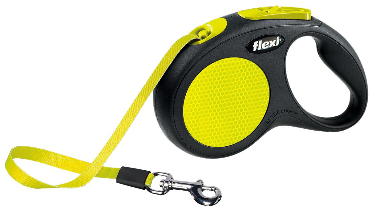 Lesă Flexi New Classic Neon S 5 m 15kg Galben Neon - carlavet