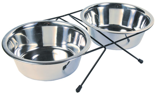 Set 2 buc castron Inox în suport 1.8 L 15 cm - carlavet