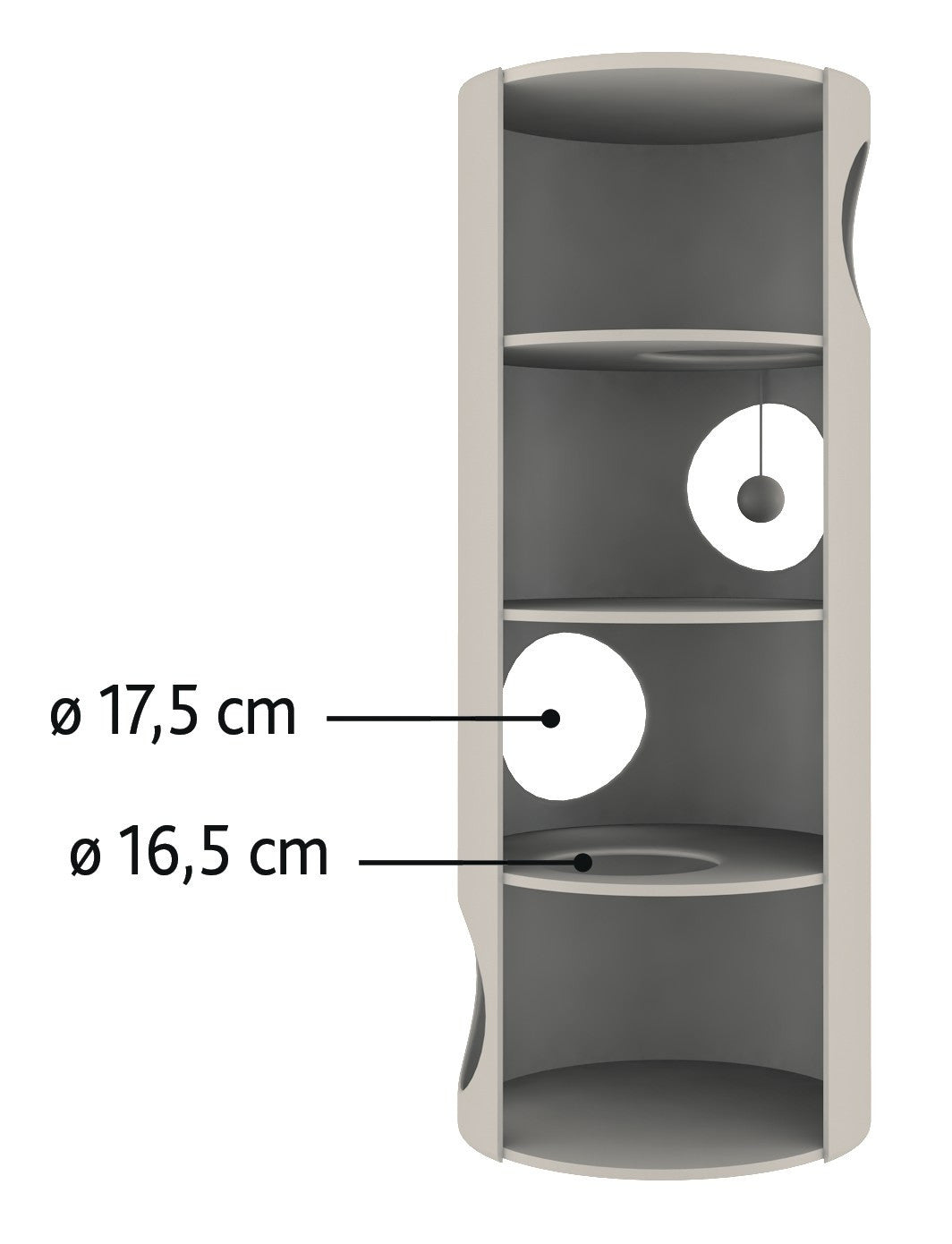 Ansamblu Turn Edoardo 100 cm Maro/Bej