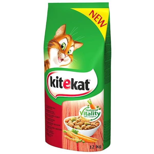 Hrană Uscată pentru Pisici Kitekat Uscat 12 kg Vită și Legume