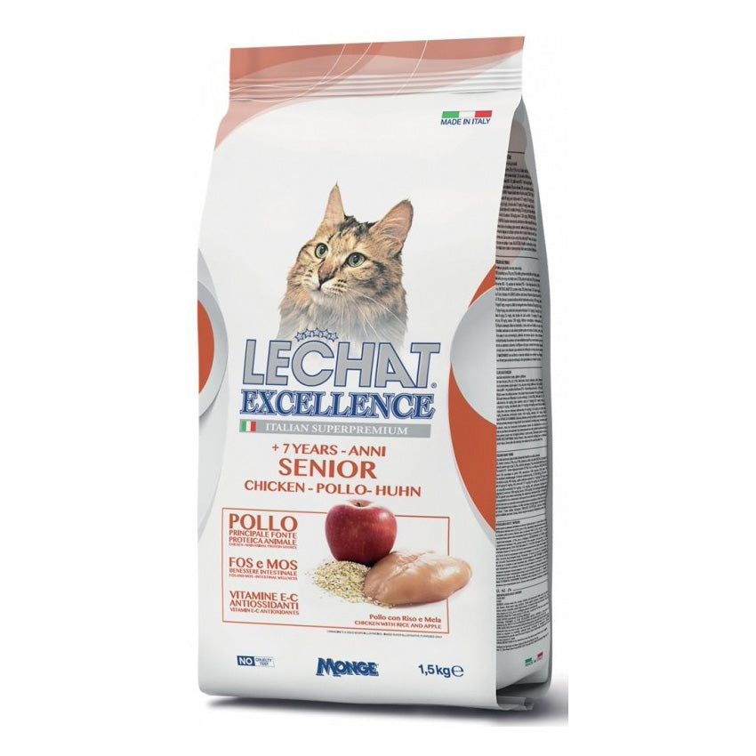 Hrană Uscată pentru Pisici Lechat Excelence 1.5 Kg Cat Senior