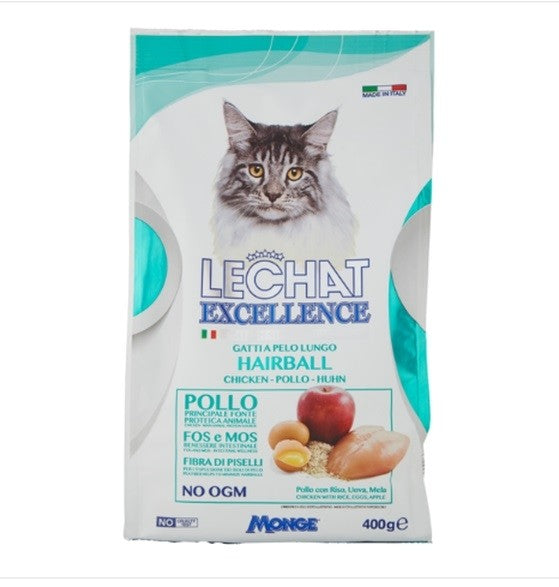 Hrană Uscată pentru Pisici Lechat Excelence 400 g Hairball Pui Rață