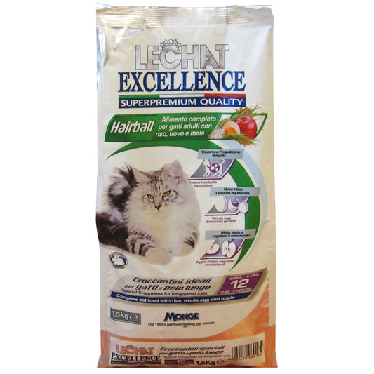 Hrană Uscată pentru Pisici Lechat Excelence Hairball 1.5 Kg